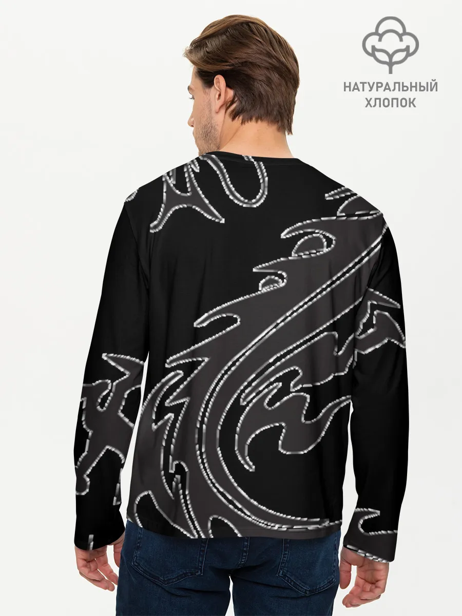 Мужской лонгслив базовый / Драконы