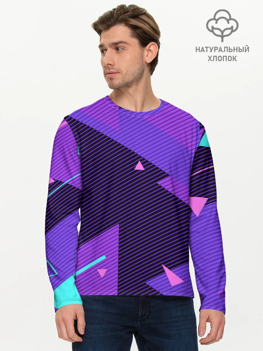 Мужской лонгслив базовый / ГЕОМЕТРИЯ