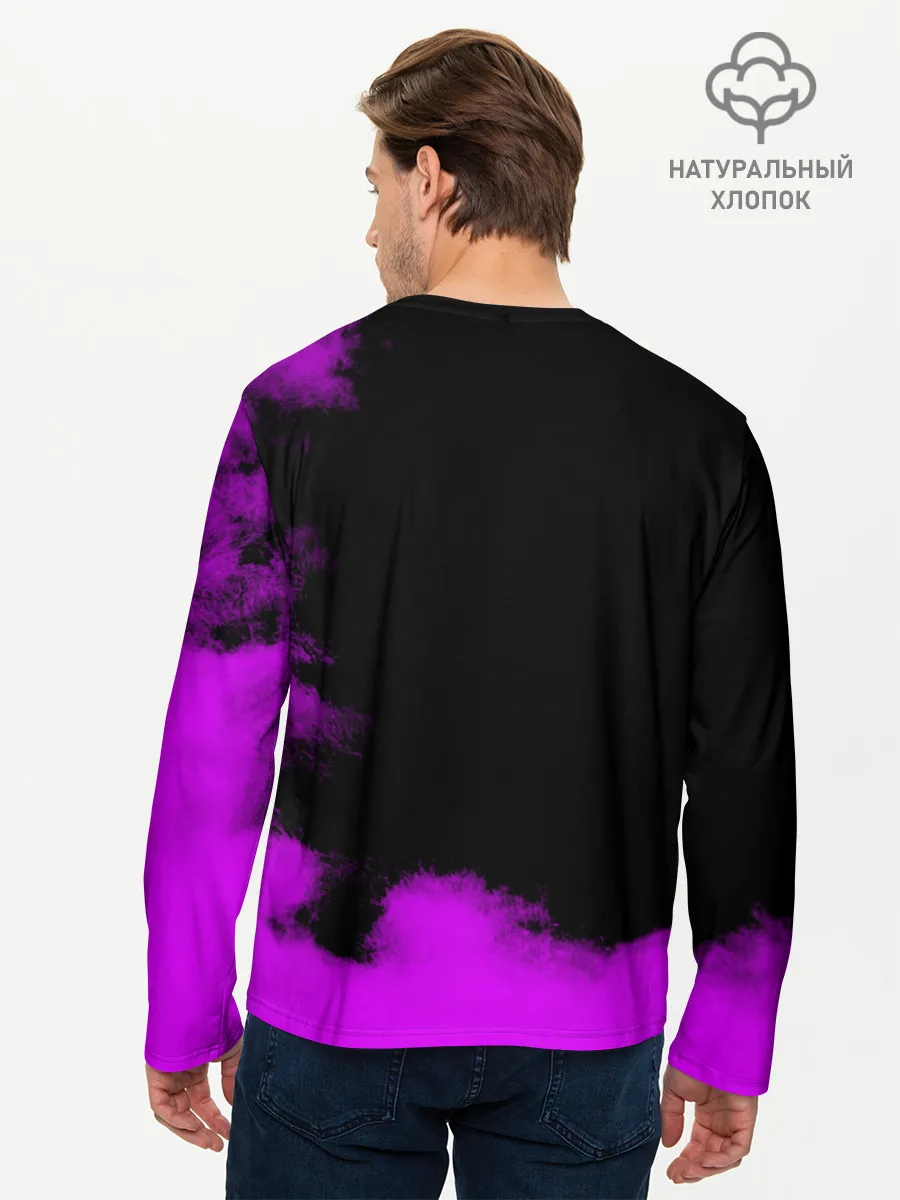 Мужской лонгслив базовый / Джоджо fuck фиолетовый