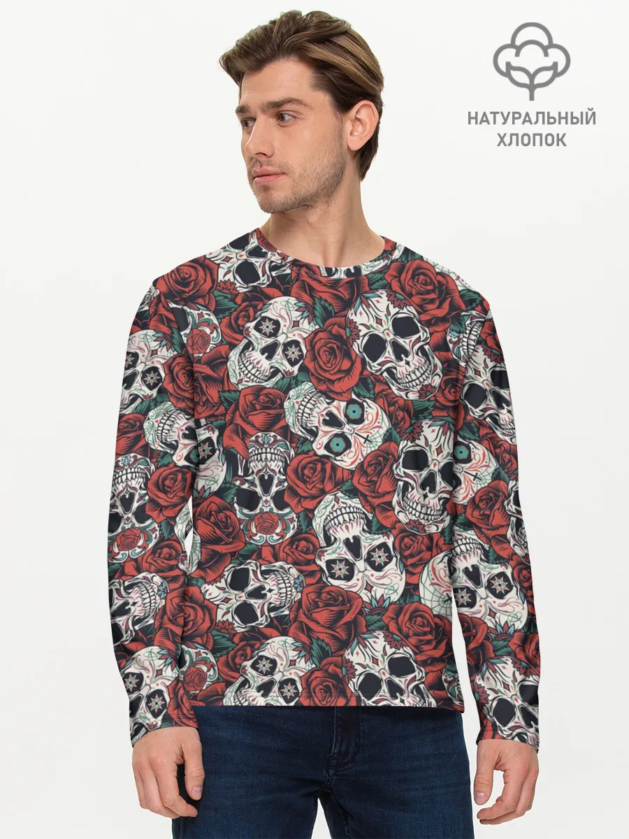 Мужской лонгслив базовый / halloween casual