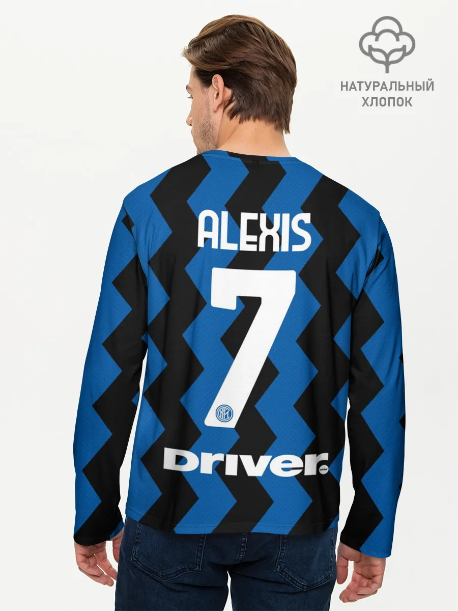 Мужской лонгслив базовый / Алексис Санчес 20/21 Интер