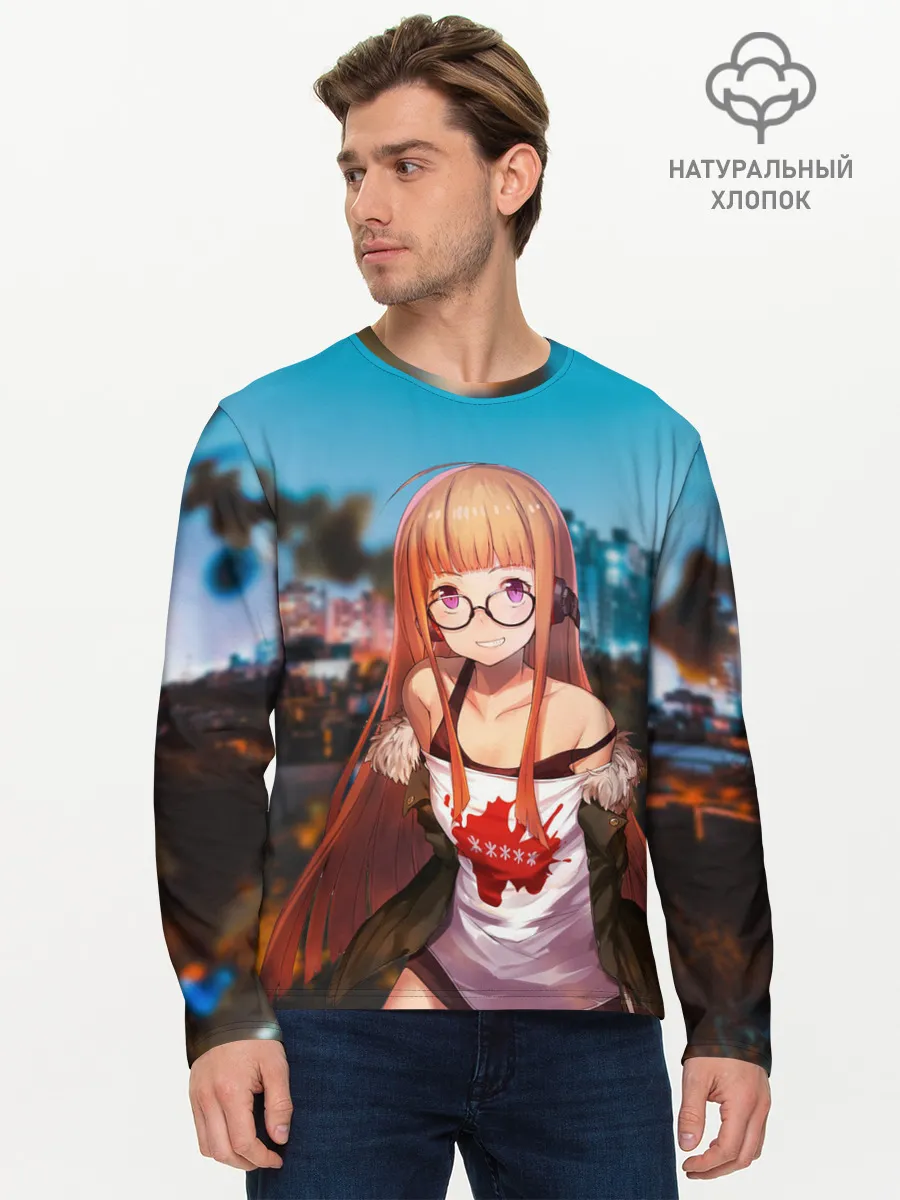 Мужской лонгслив базовый / Футаба Сакура