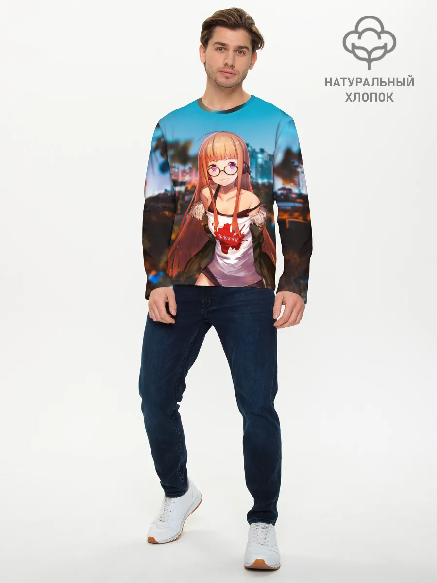 Мужской лонгслив базовый / Футаба Сакура