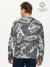 Мужской лонгслив базовый / retro pattern