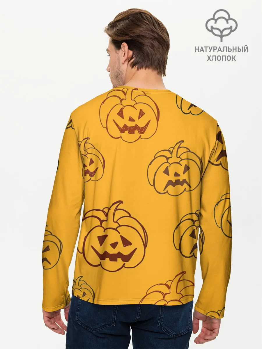 Мужской лонгслив базовый / Тыквы