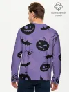 Мужской лонгслив базовый / Фиолетовый хэллоуин