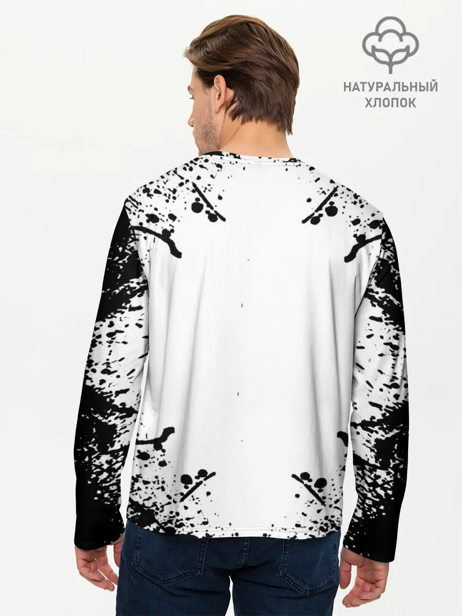 Мужской лонгслив базовый / Хвост Феи в белом круге