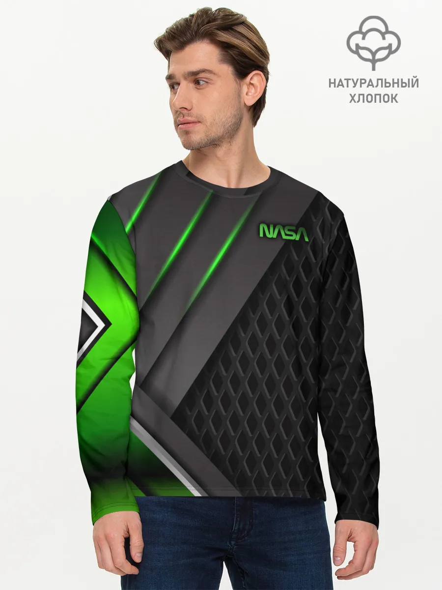 Мужской лонгслив базовый / NASA