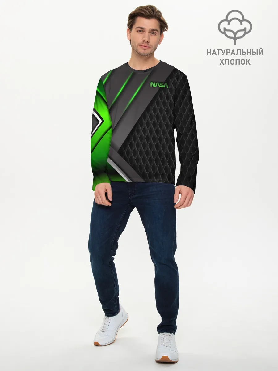 Мужской лонгслив базовый / NASA