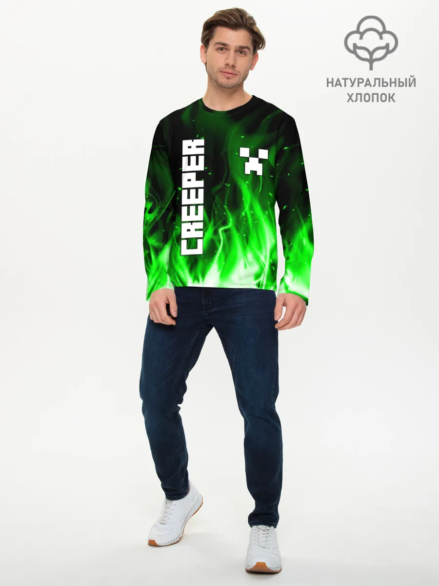 Мужской лонгслив базовый / MINECRAFT CREEPER