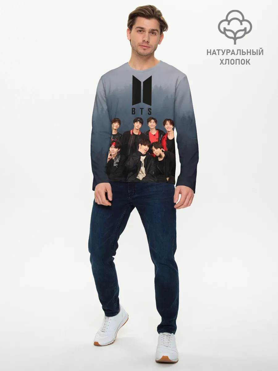 Мужской лонгслив базовый / BTS Forest