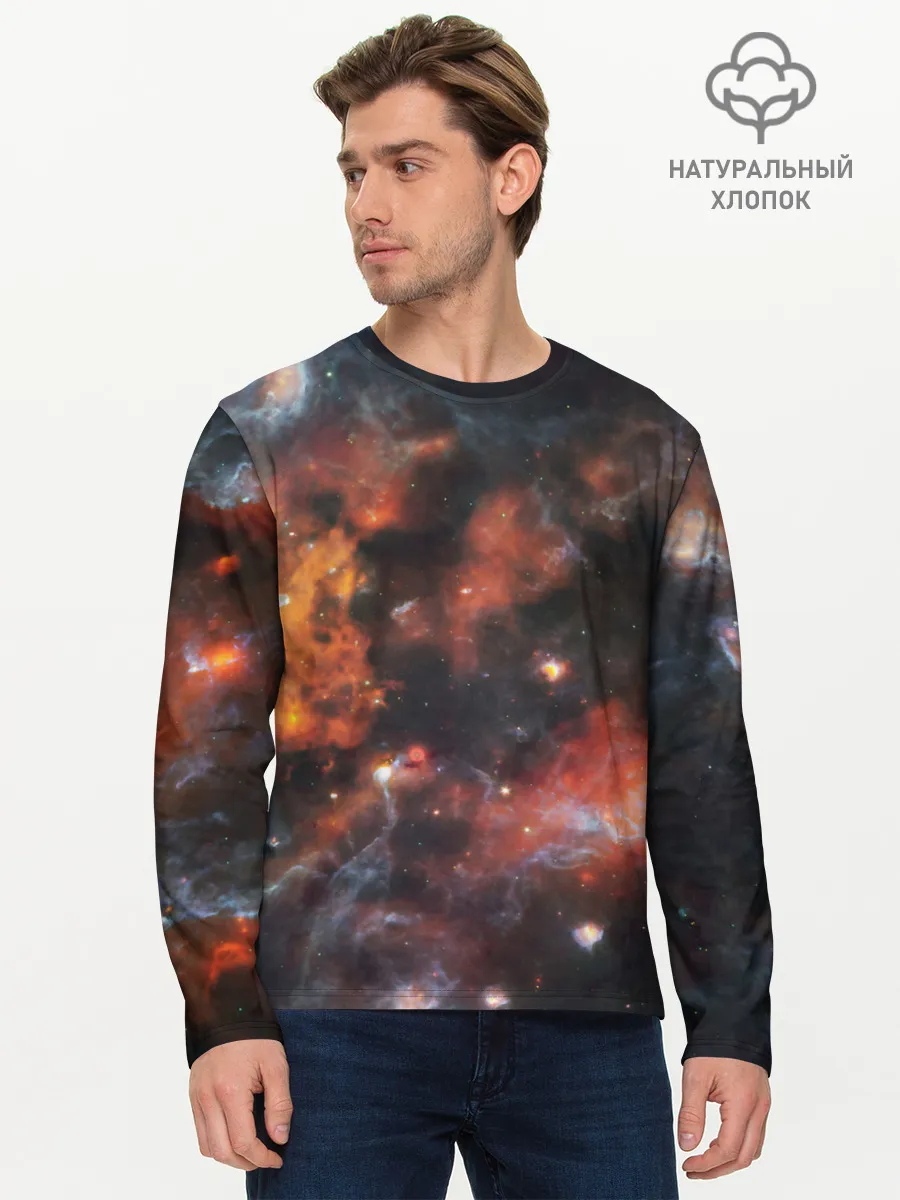 Мужской лонгслив базовый / Гигантская Вселенная