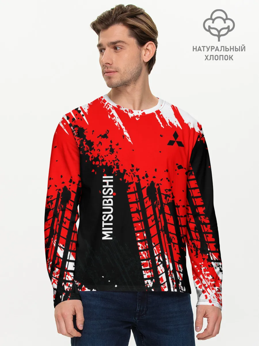 Мужской лонгслив базовый / Mitsubishi