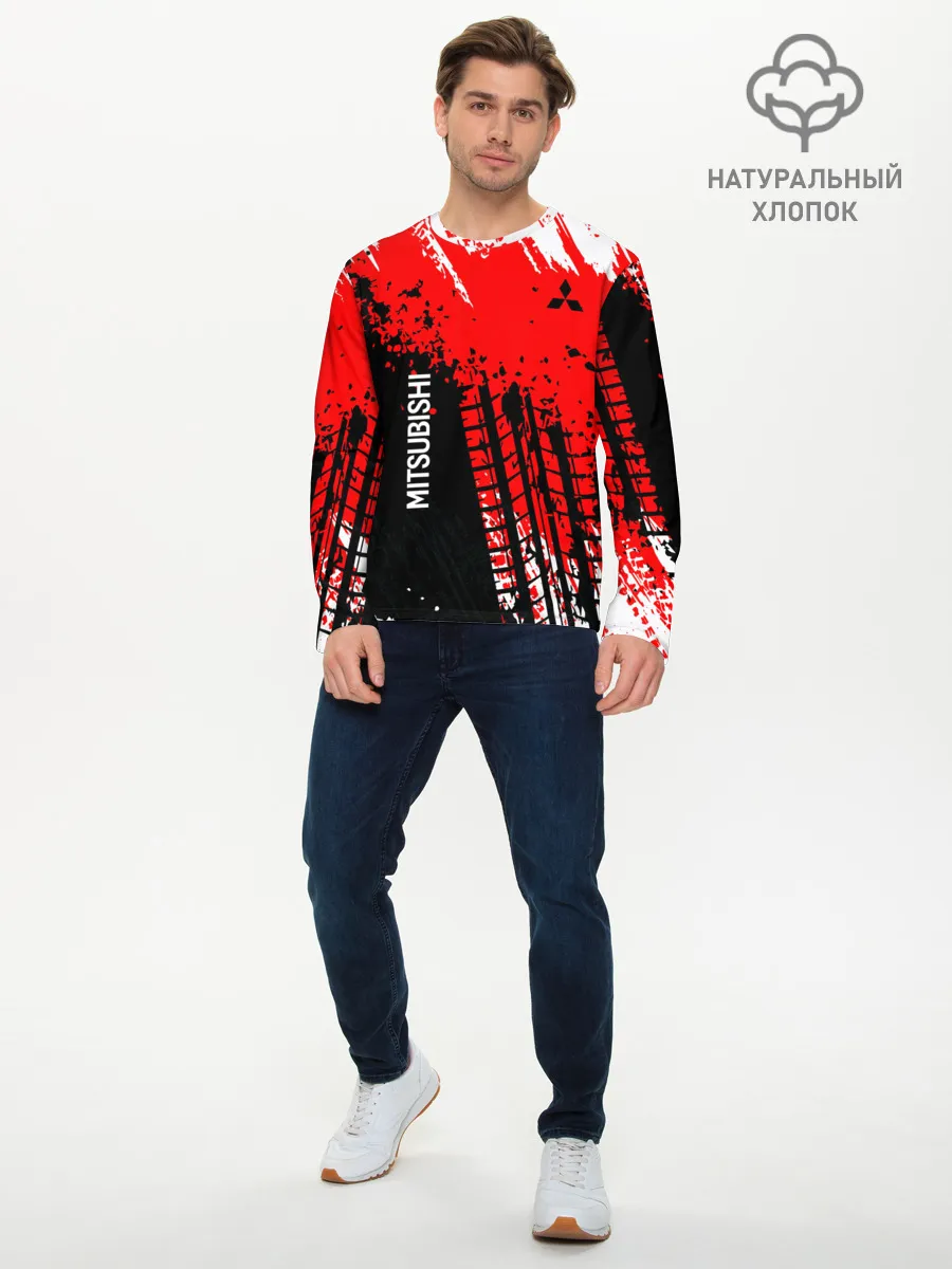 Мужской лонгслив базовый / Mitsubishi