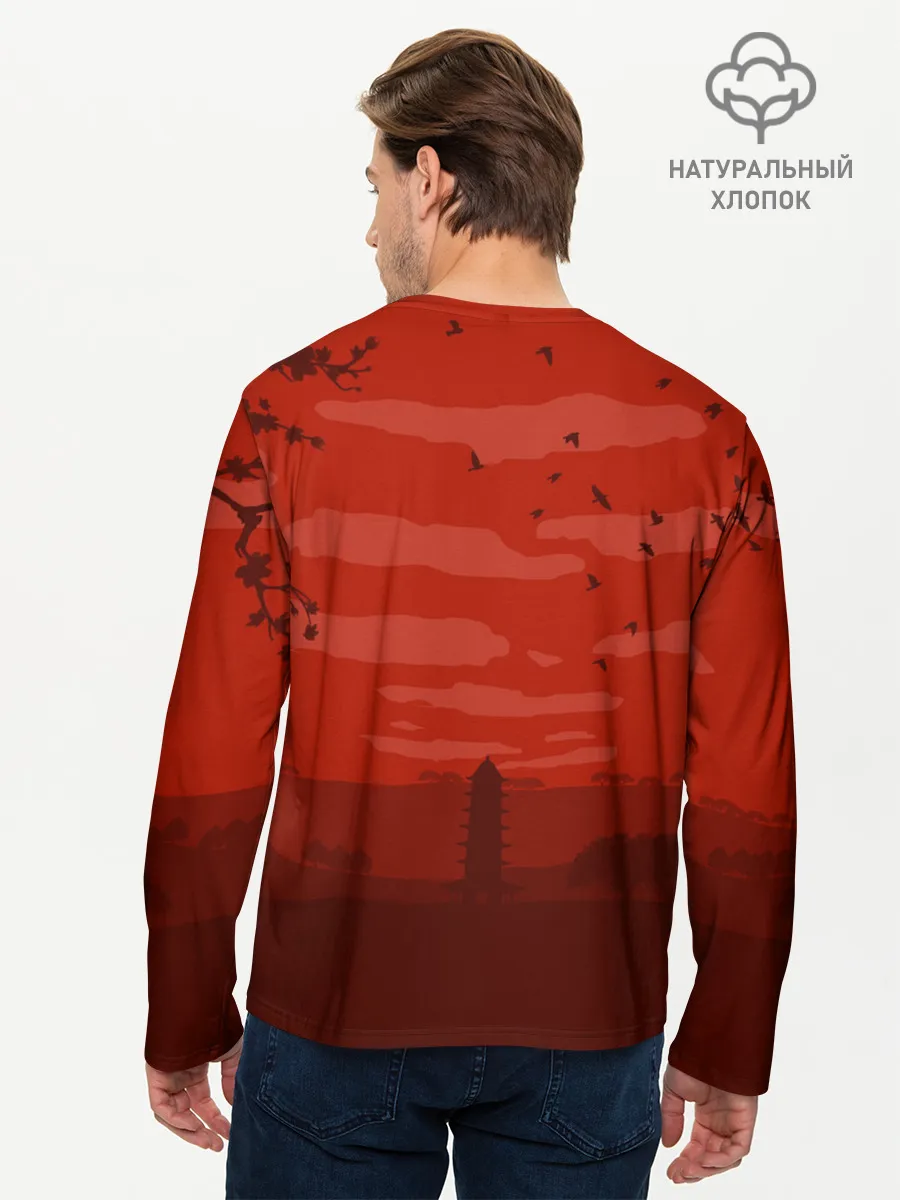 Мужской лонгслив базовый / Сакура