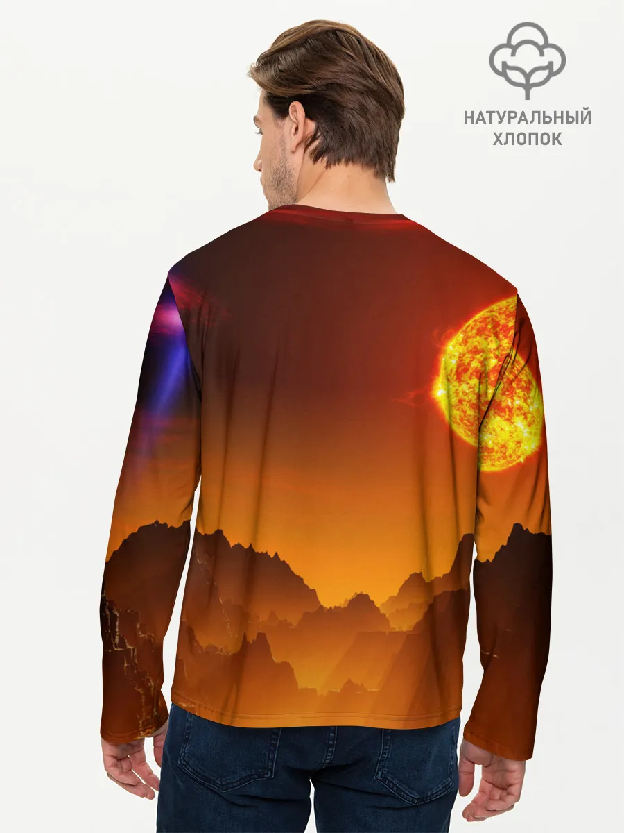 Мужской лонгслив базовый / космос