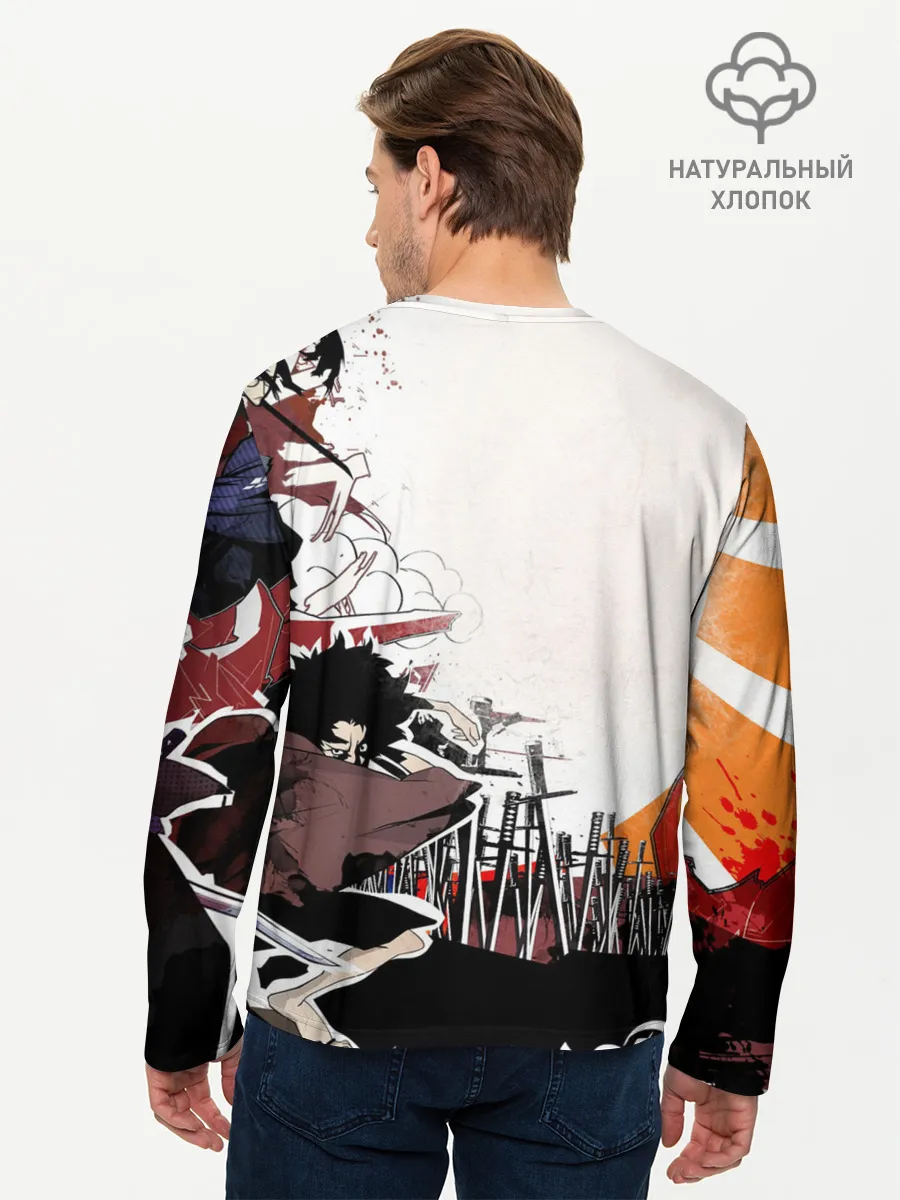 Мужской лонгслив базовый / Афросамурай аниме