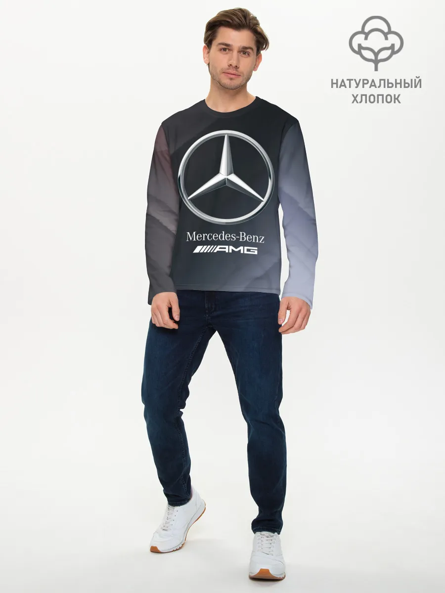 Мужской лонгслив базовый / MERCEDES / МЕРСЕДЕС