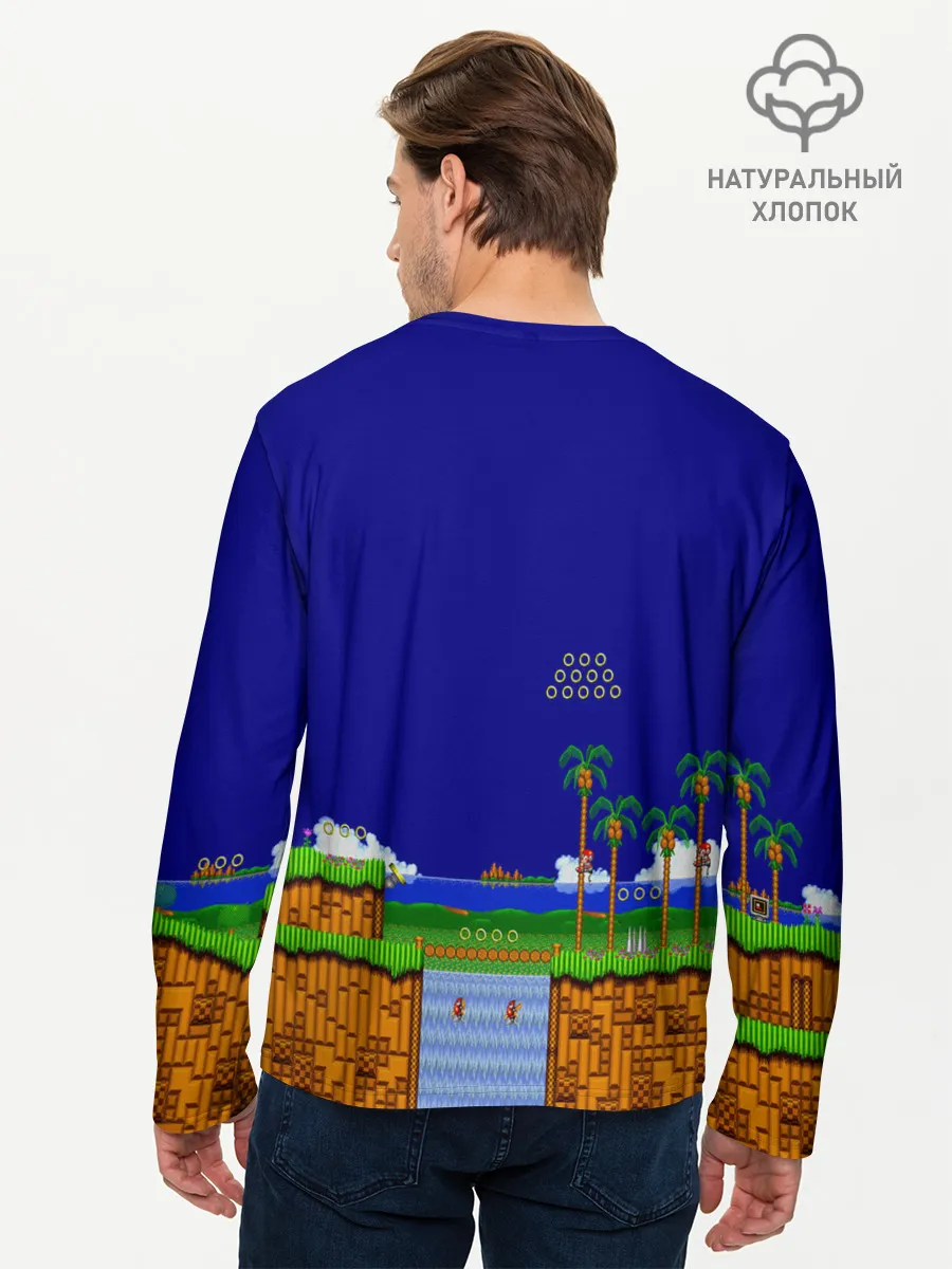 Мужской лонгслив базовый / Sonic.
