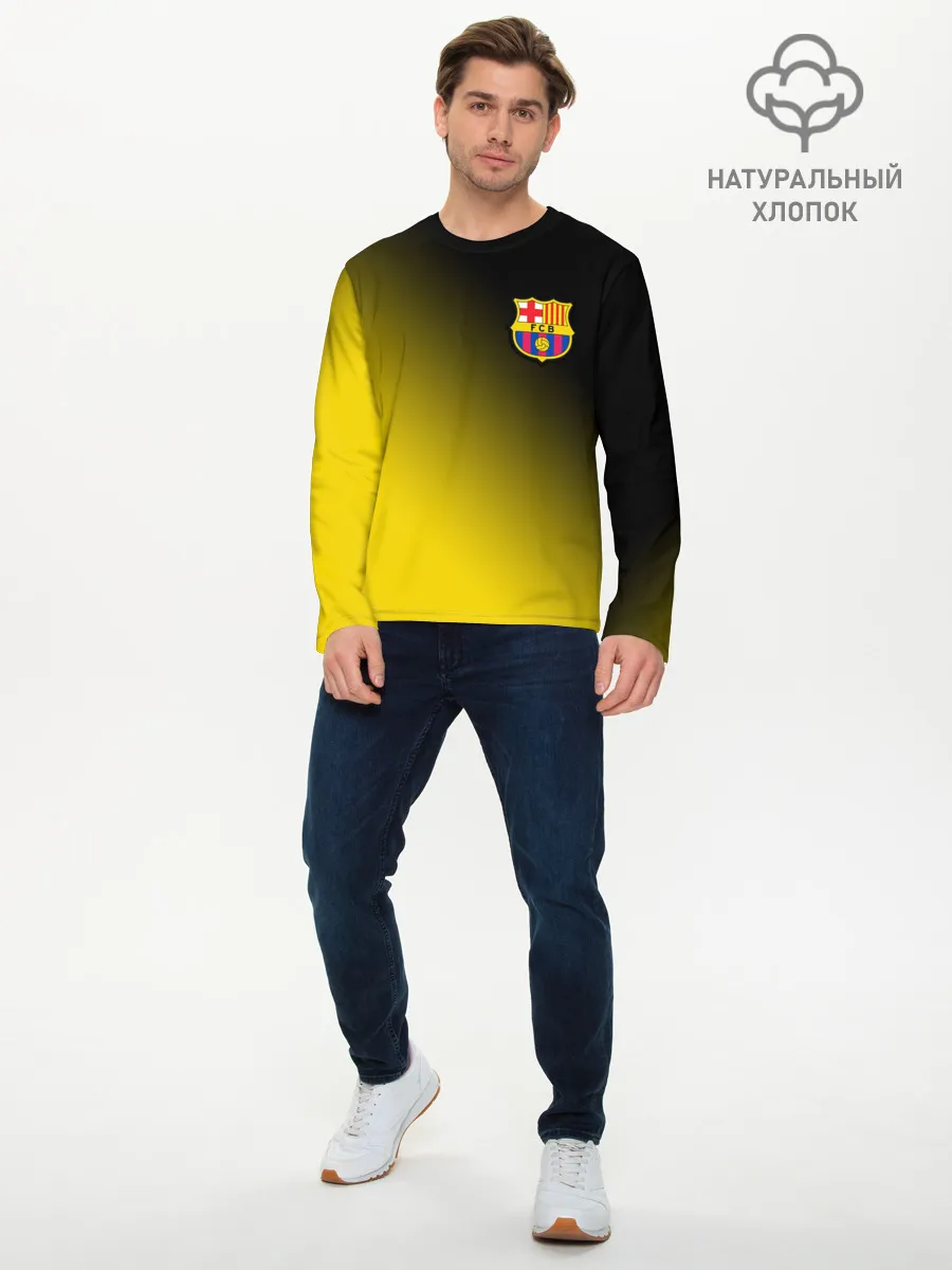 Мужской лонгслив базовый / BARCELONA / БАРСЕЛОНА