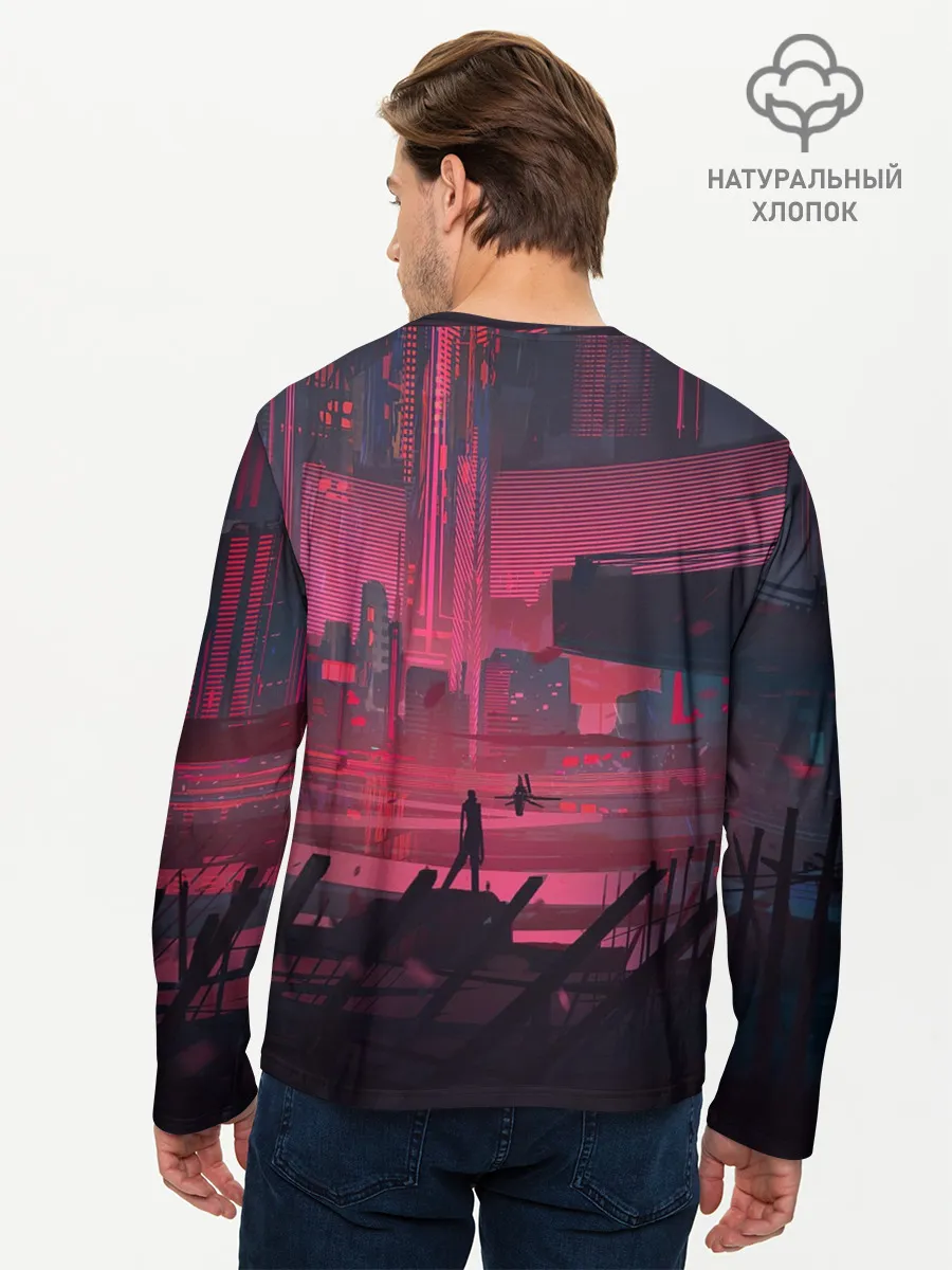 Мужской лонгслив базовый / Город Будущего