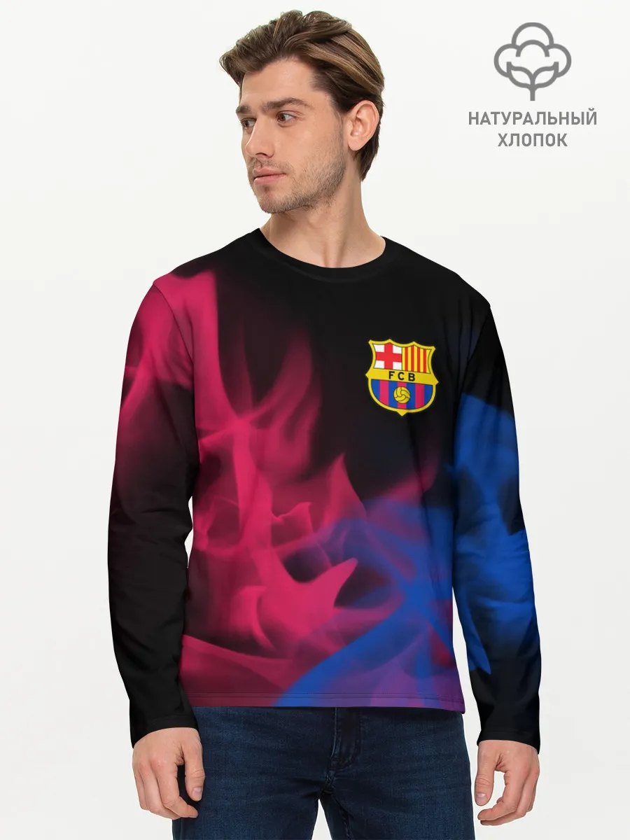 Мужской лонгслив базовый / BARCELONA / БАРСЕЛОНА
