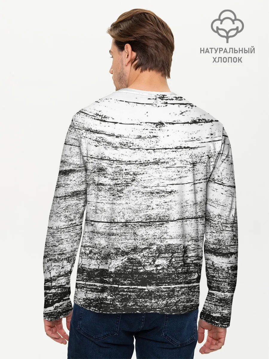 Мужской лонгслив базовый / Деревянный