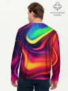 Мужской лонгслив базовый / Неоновые пятна