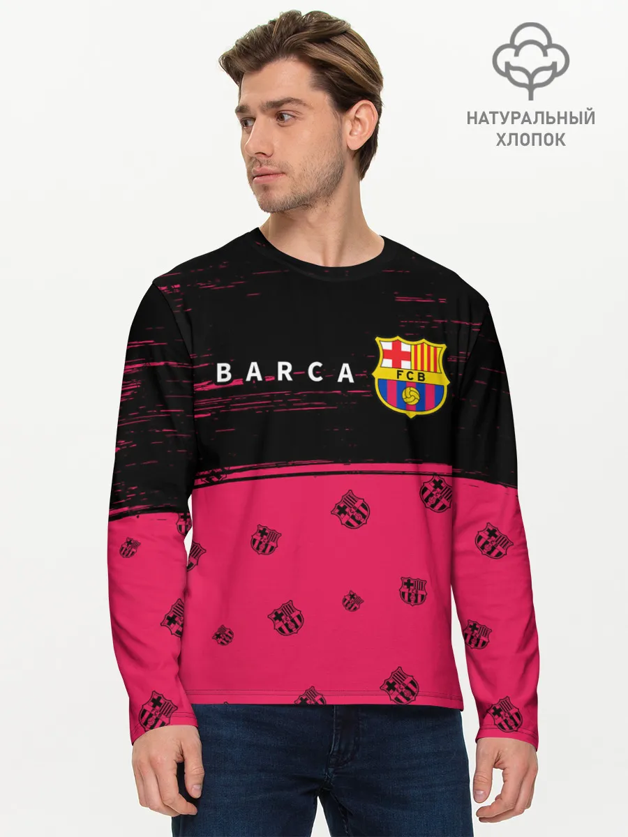 Мужской лонгслив базовый / BARCELONA / БАРСЕЛОНА