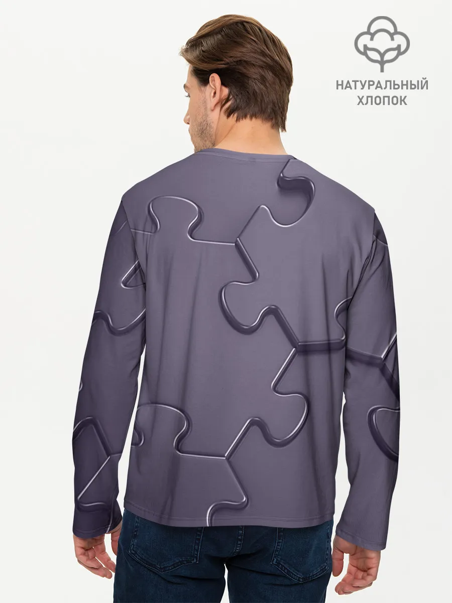 Мужской лонгслив базовый / Puzzles