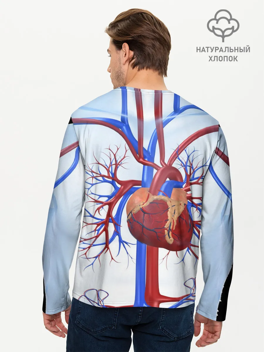 Мужской лонгслив базовый / Сердце