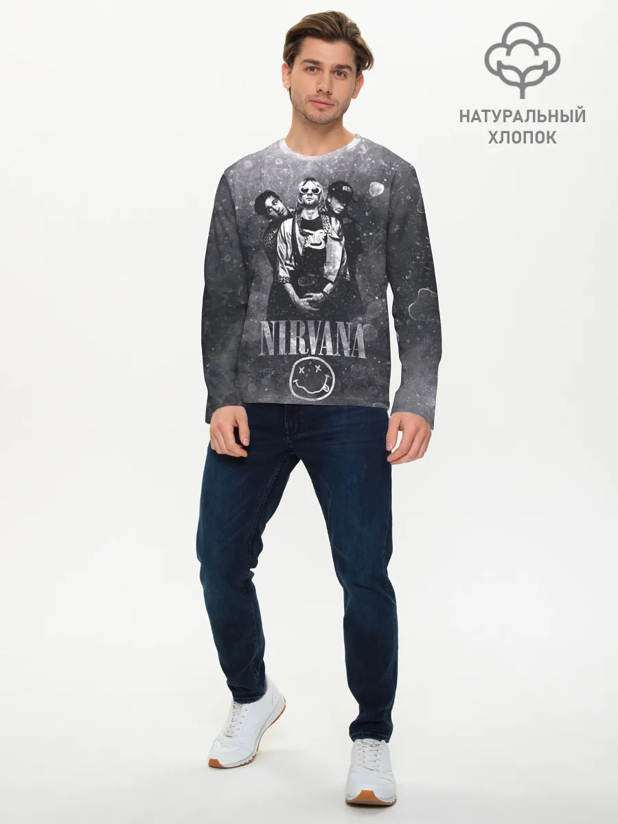Мужской лонгслив базовый / Nirvana