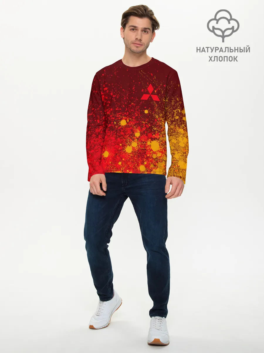 Мужской лонгслив базовый / MITSUBISHI / МИТСУБИСИ