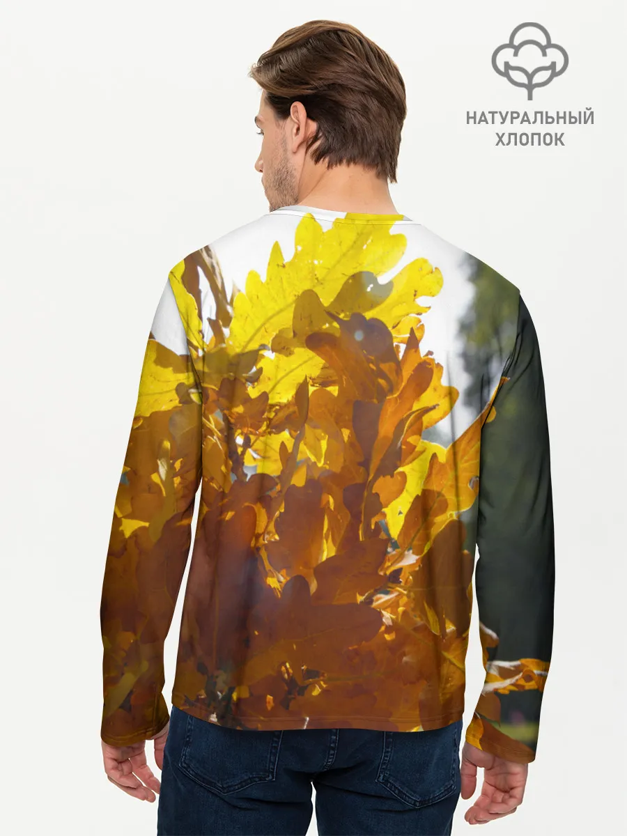 Мужской лонгслив базовый / Букет из осенних листьев