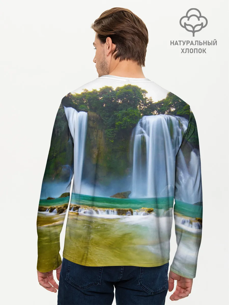 Мужской лонгслив базовый / водопад