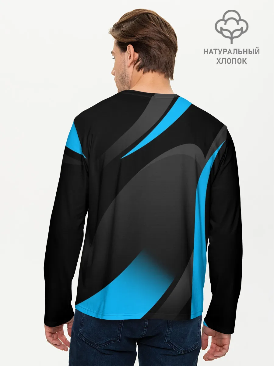Мужской лонгслив базовый / SPORT WEAR BLUE