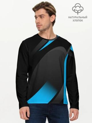 Мужской лонгслив базовый / SPORT WEAR BLUE