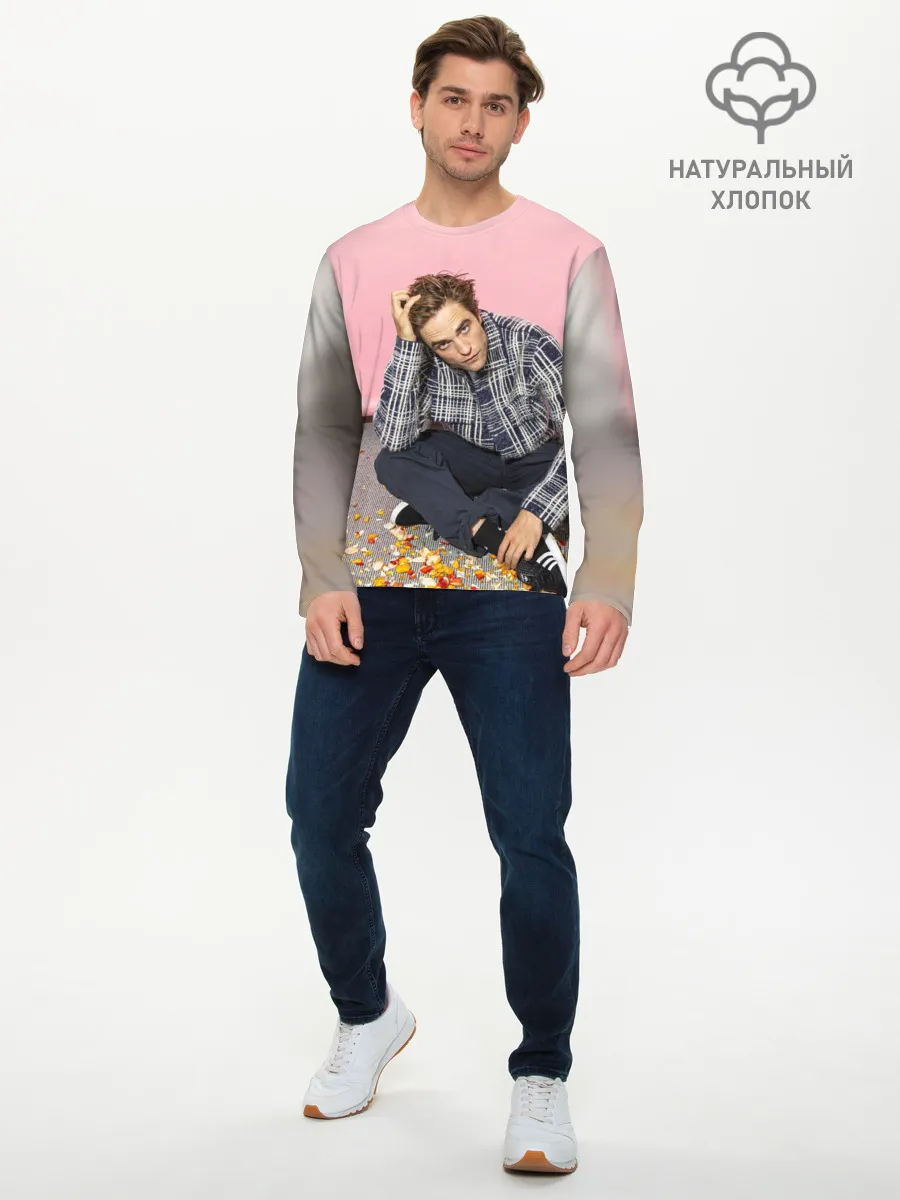 Мужской лонгслив базовый / Роберт Паттинсон
