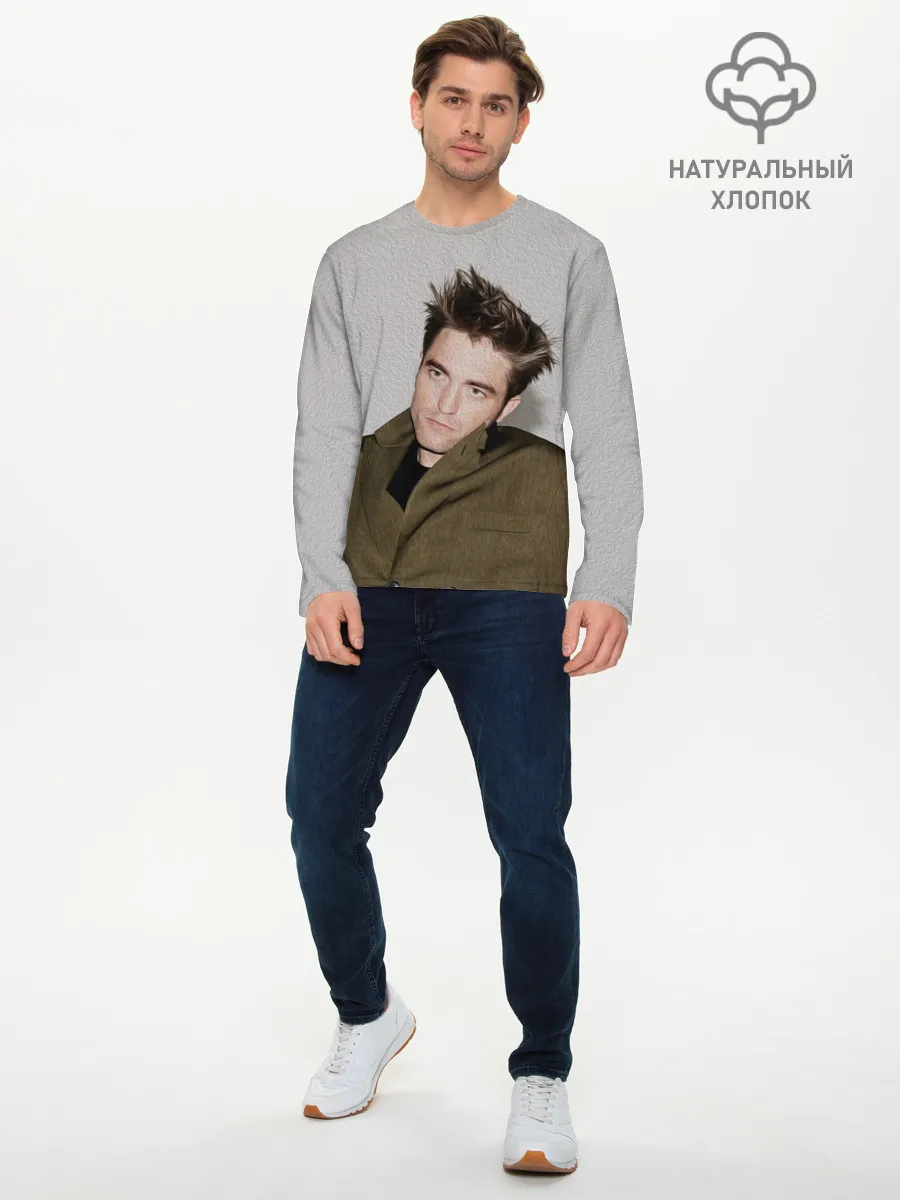 Мужской лонгслив базовый / Роберт Паттинсон