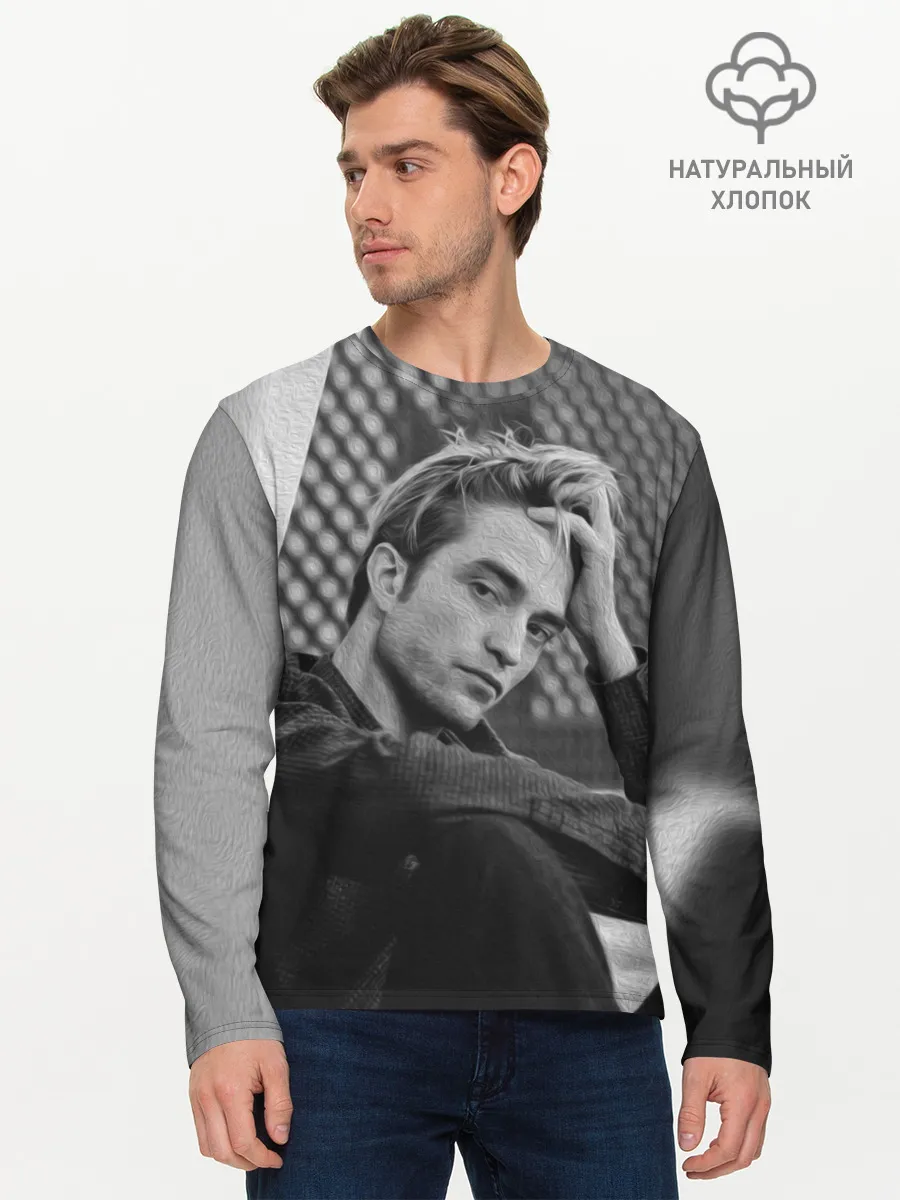 Мужской лонгслив базовый / Роберт Паттинсон