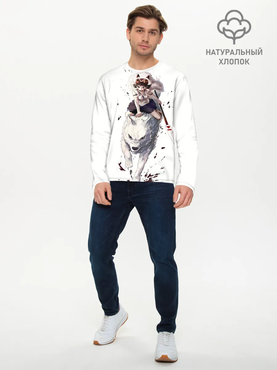 Мужской лонгслив базовый / Принцесса Мононоке