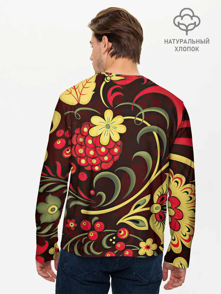Мужской лонгслив базовый / Хохлома