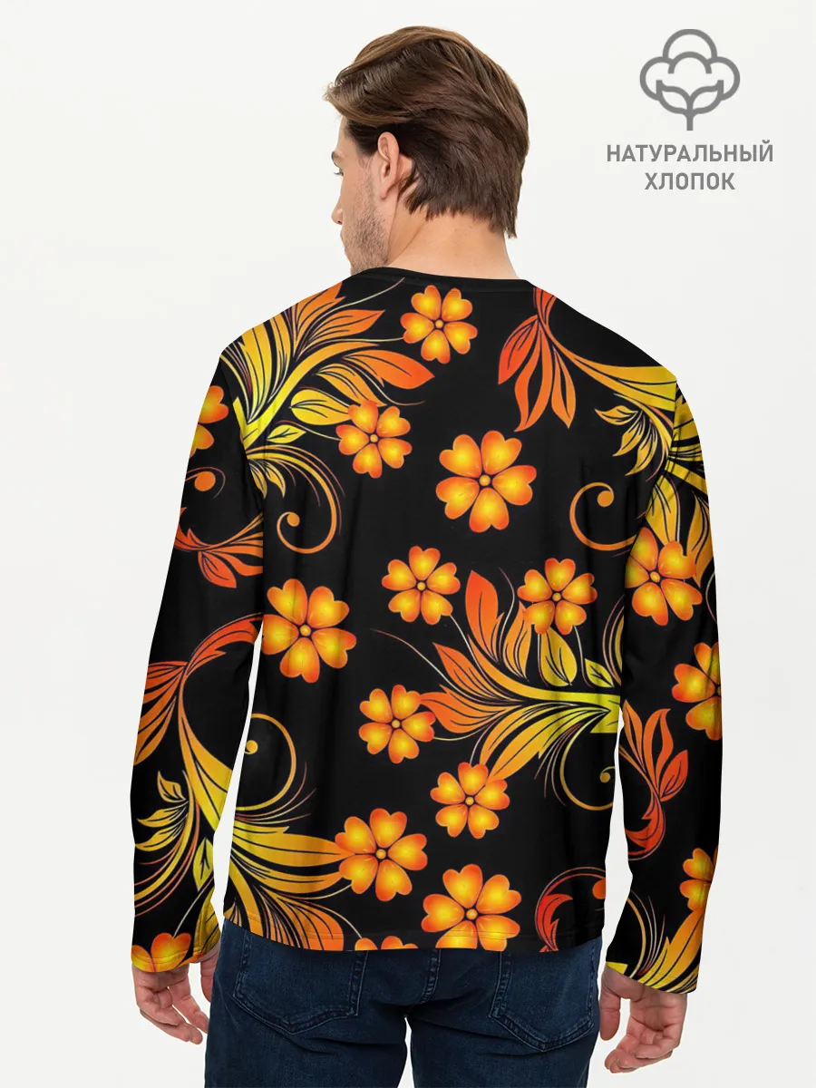 Мужской лонгслив базовый / Хохлома