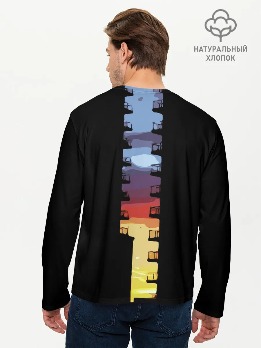 Мужской лонгслив базовый / Балконы