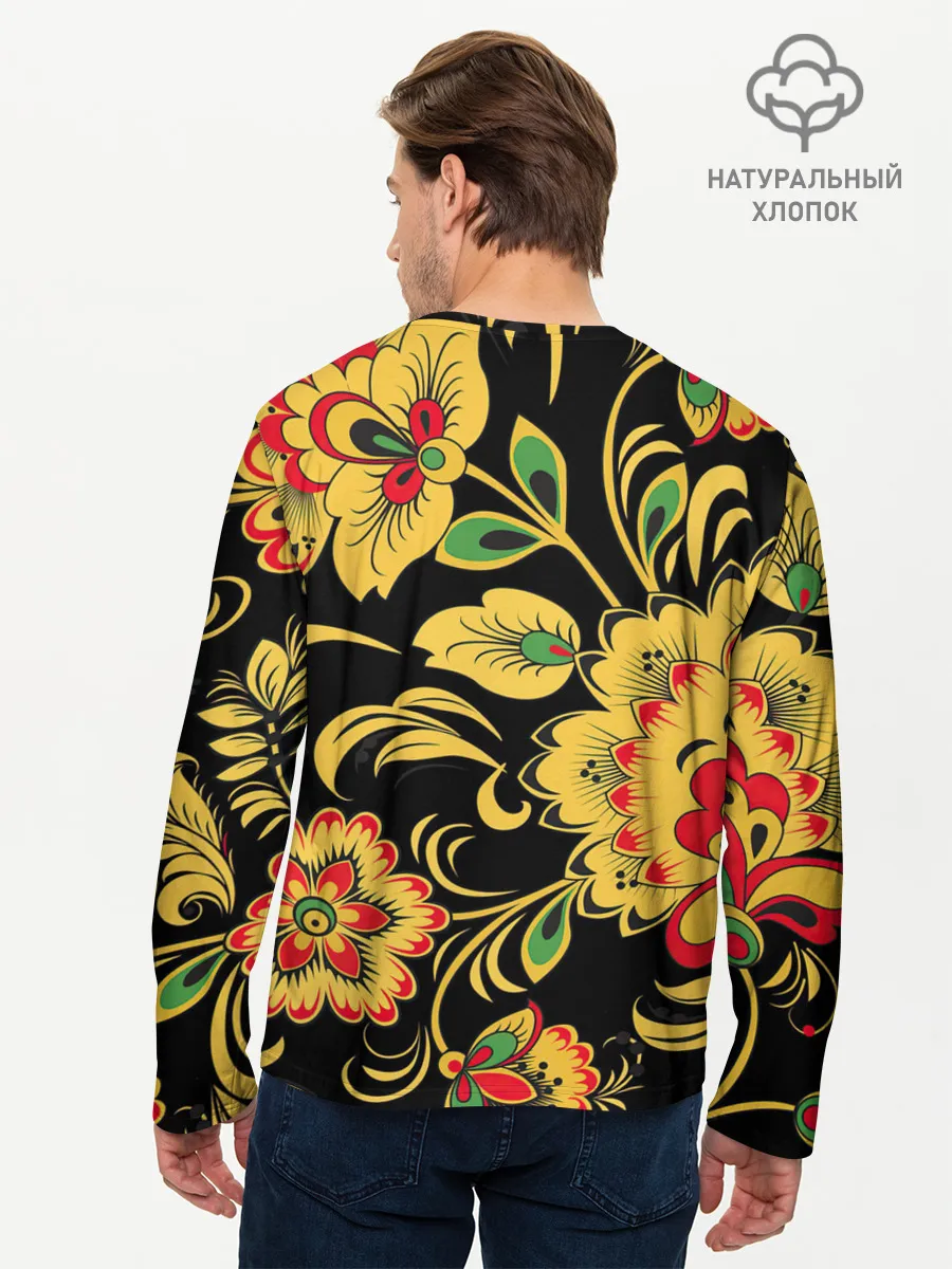 Мужской лонгслив базовый / Хохлома