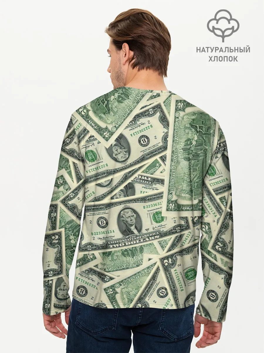 Мужской лонгслив базовый / Доллар