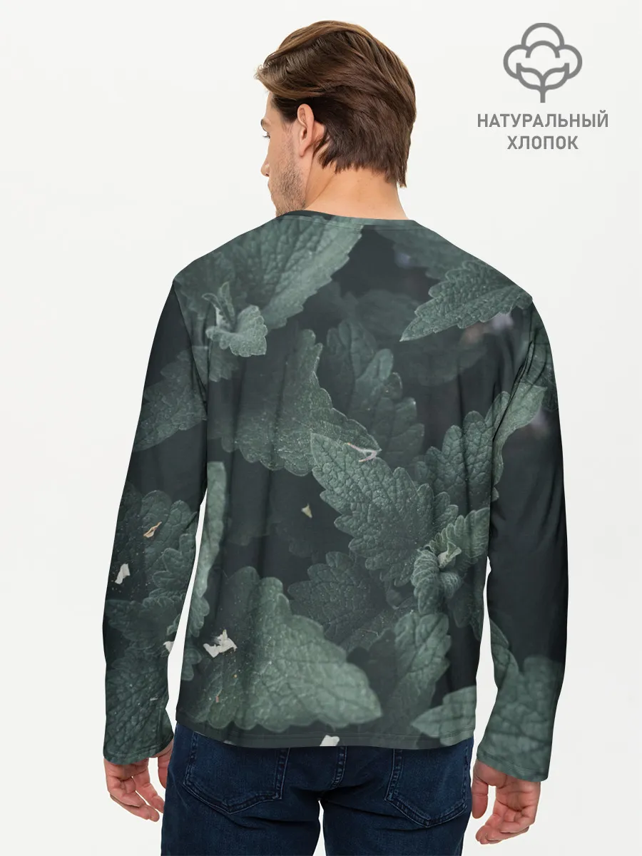 Мужской лонгслив базовый / Мята.