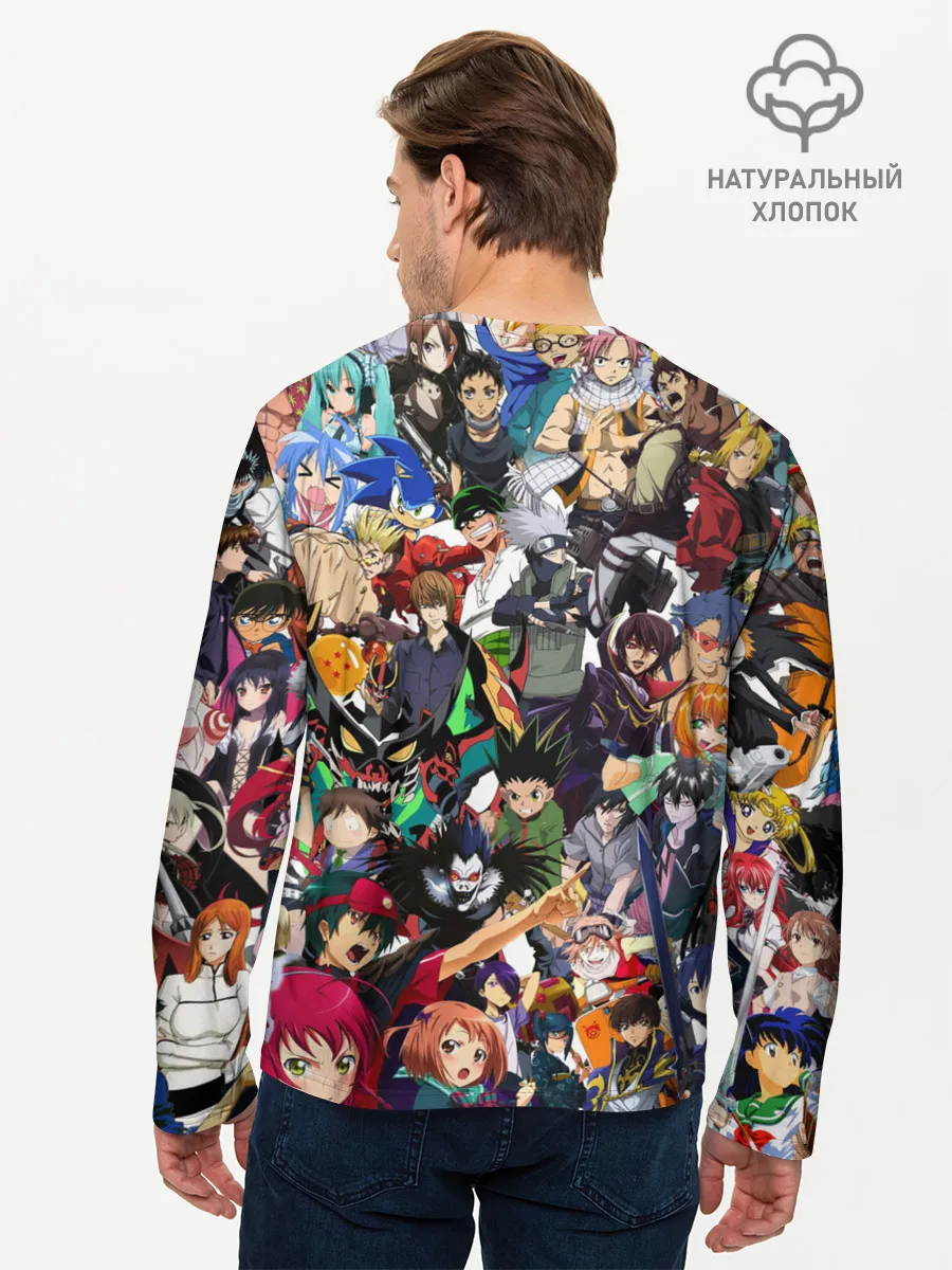 Мужской лонгслив базовый / ACTION ANIME CHARACTERS!