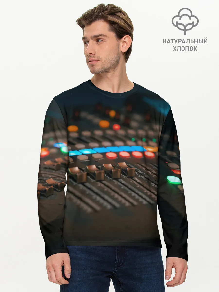 Мужской лонгслив базовый / МУЗЫКА