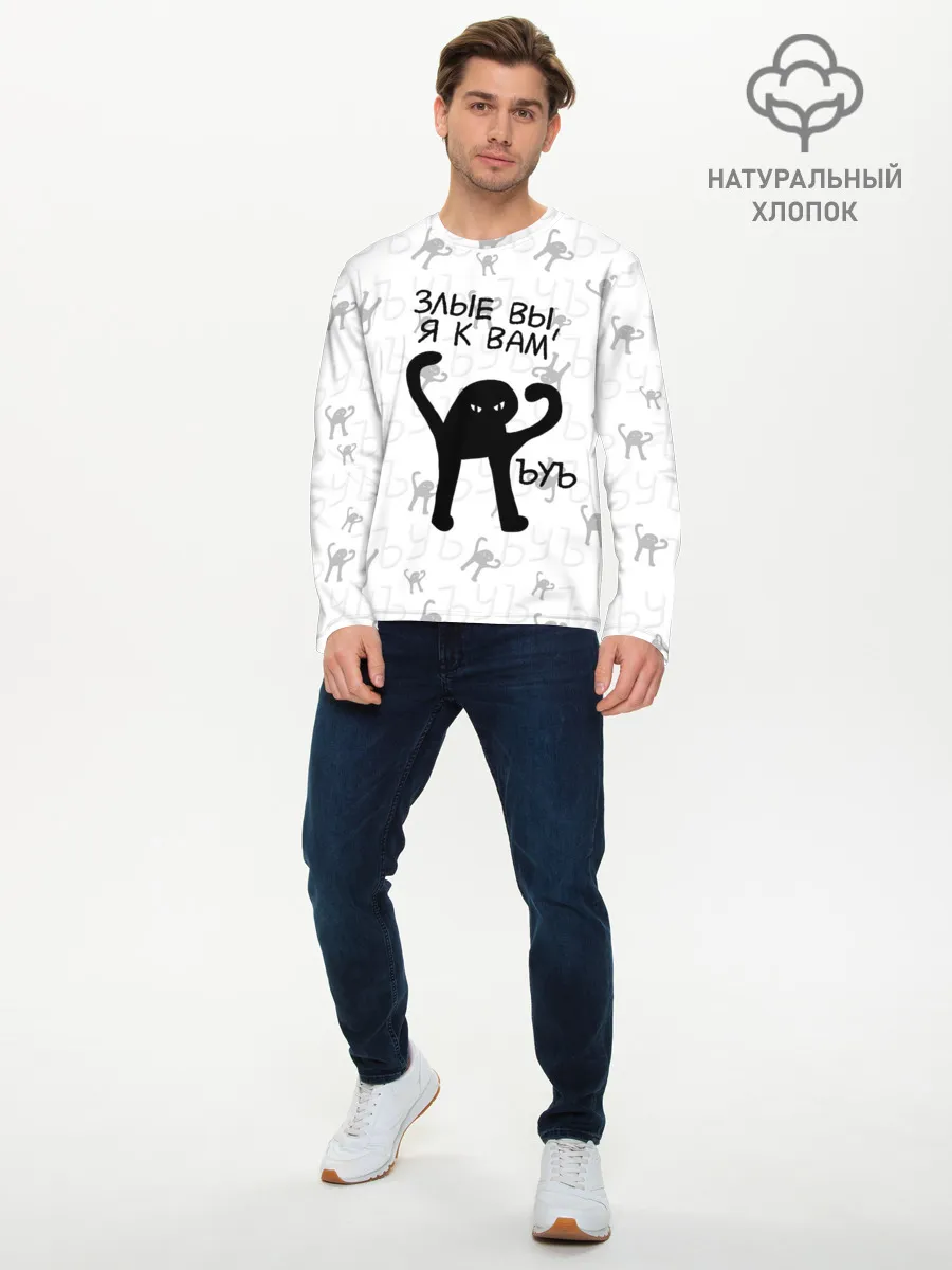 Мужской лонгслив базовый / ЪУЪ ЗЛЫЕ ВЫ, Я К ВАМ